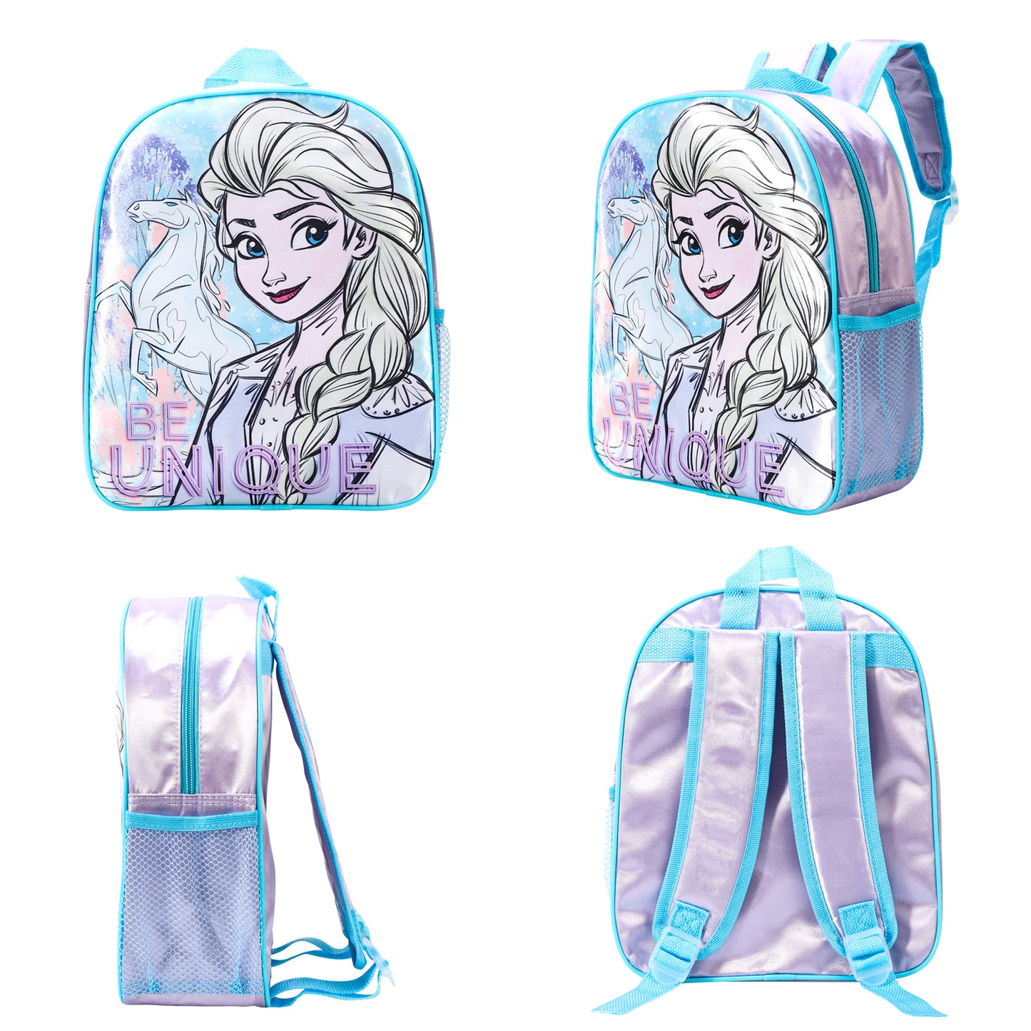 Frozen Kids Childrens Premium Backpack School Rucksack Travel Bag Boys Girls with side mesh pocket