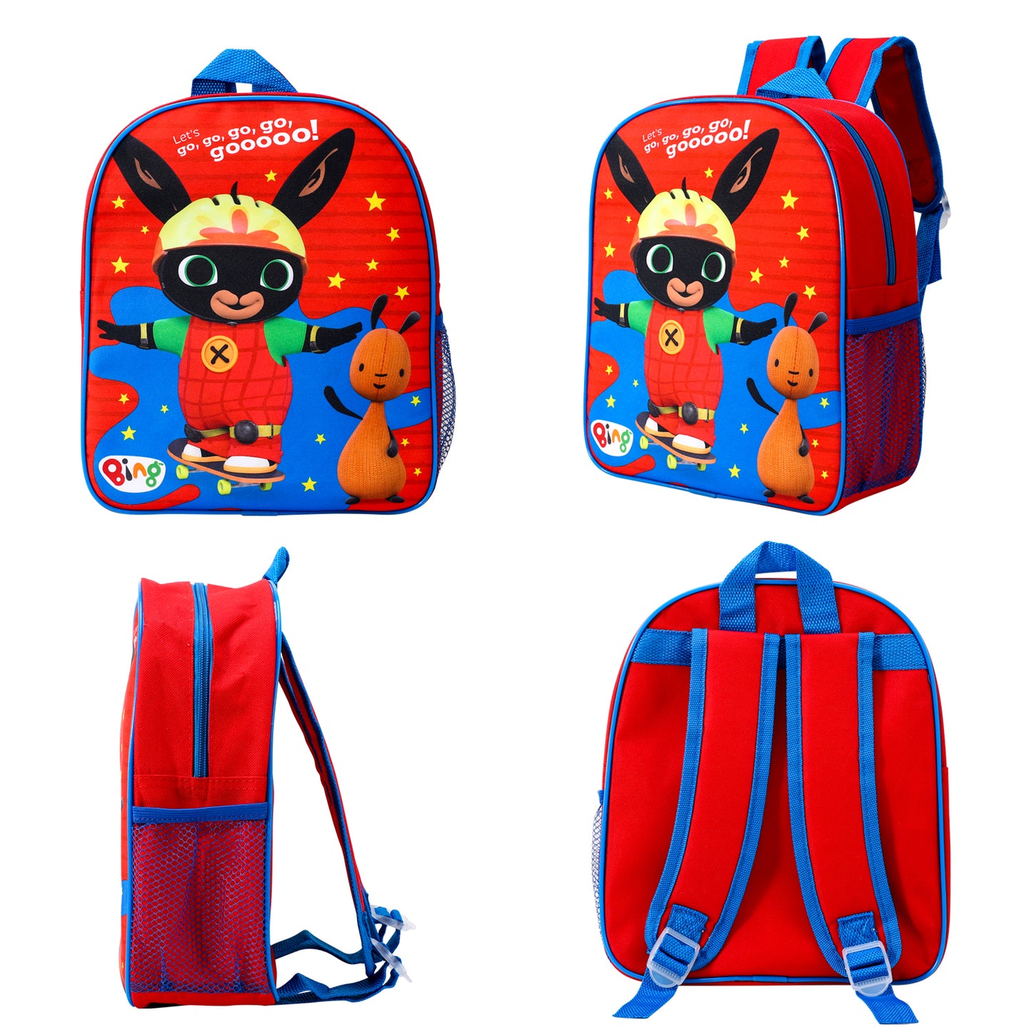 Bing Kids Childrens Premium Backpack School Rucksack Travel Bag Boys Girls with side mesh pocket