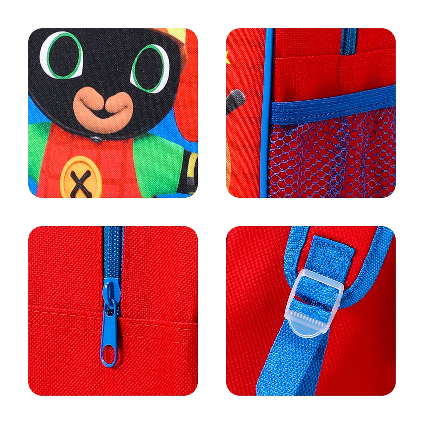 Bing Kids Childrens Premium Backpack School Rucksack Travel Bag Boys Girls with side mesh pocket