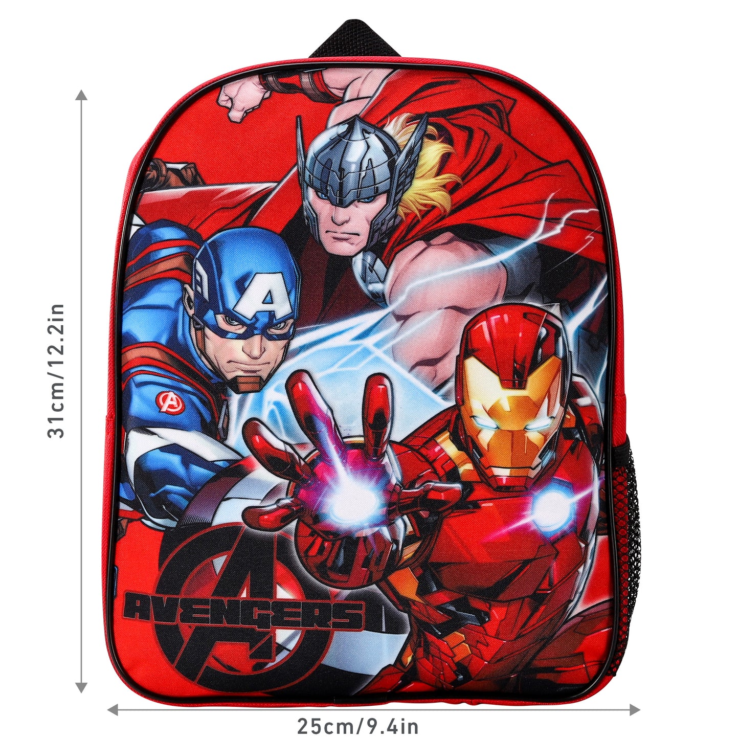 Marvel Avengers Kids Childrens Backpack School Rucksack Travel Bag Boys Girls with side mesh pocket Boys Girls