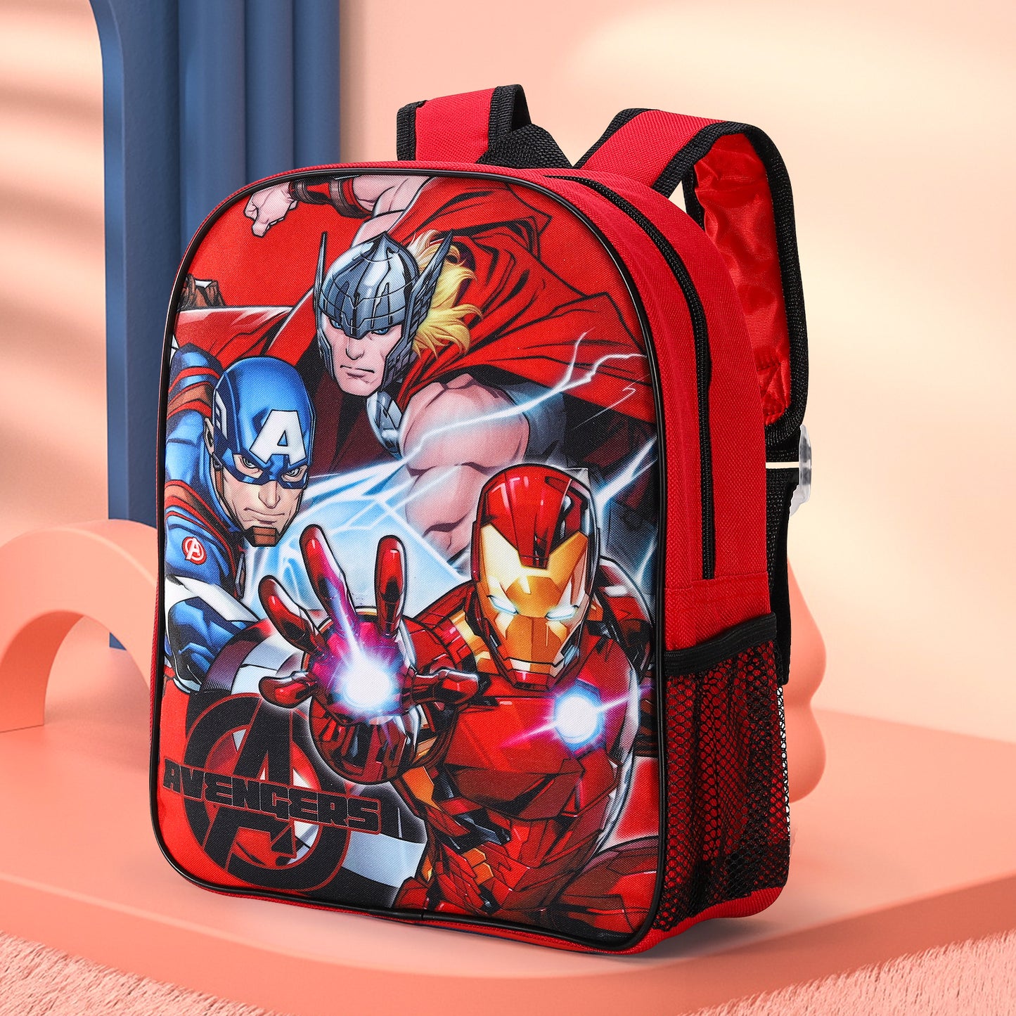 Marvel Avengers Kids Childrens Backpack School Rucksack Travel Bag Boys Girls with side mesh pocket Boys Girls