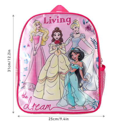 Disney Princess Kids Childrens Backpack School Rucksack Travel Bag Boys Girls with side mesh pocket Boys Girls