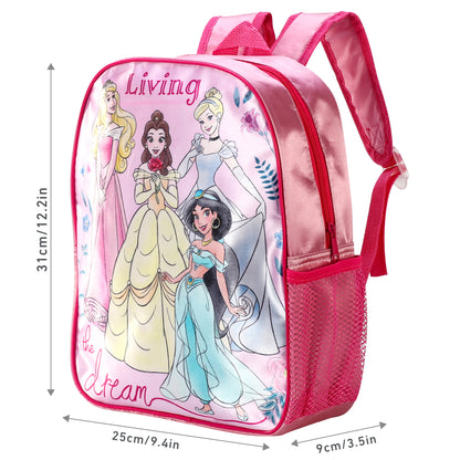 Disney Princess Kids Childrens Backpack School Rucksack Travel Bag Boys Girls with side mesh pocket Boys Girls