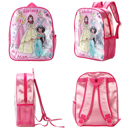 Disney Princess Kids Childrens Backpack School Rucksack Travel Bag Boys Girls with side mesh pocket Boys Girls