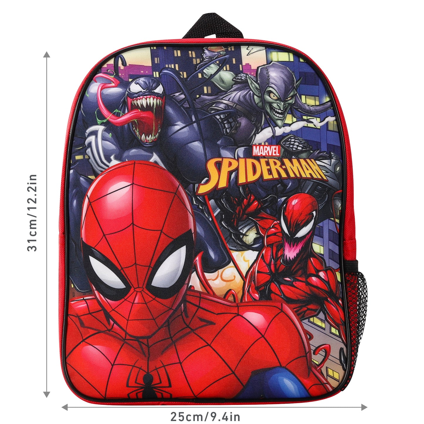 Marvel Spiderman Kids Childrens Backpack School Rucksack Travel Bag Boys Girls with side mesh pocket Boys Girls