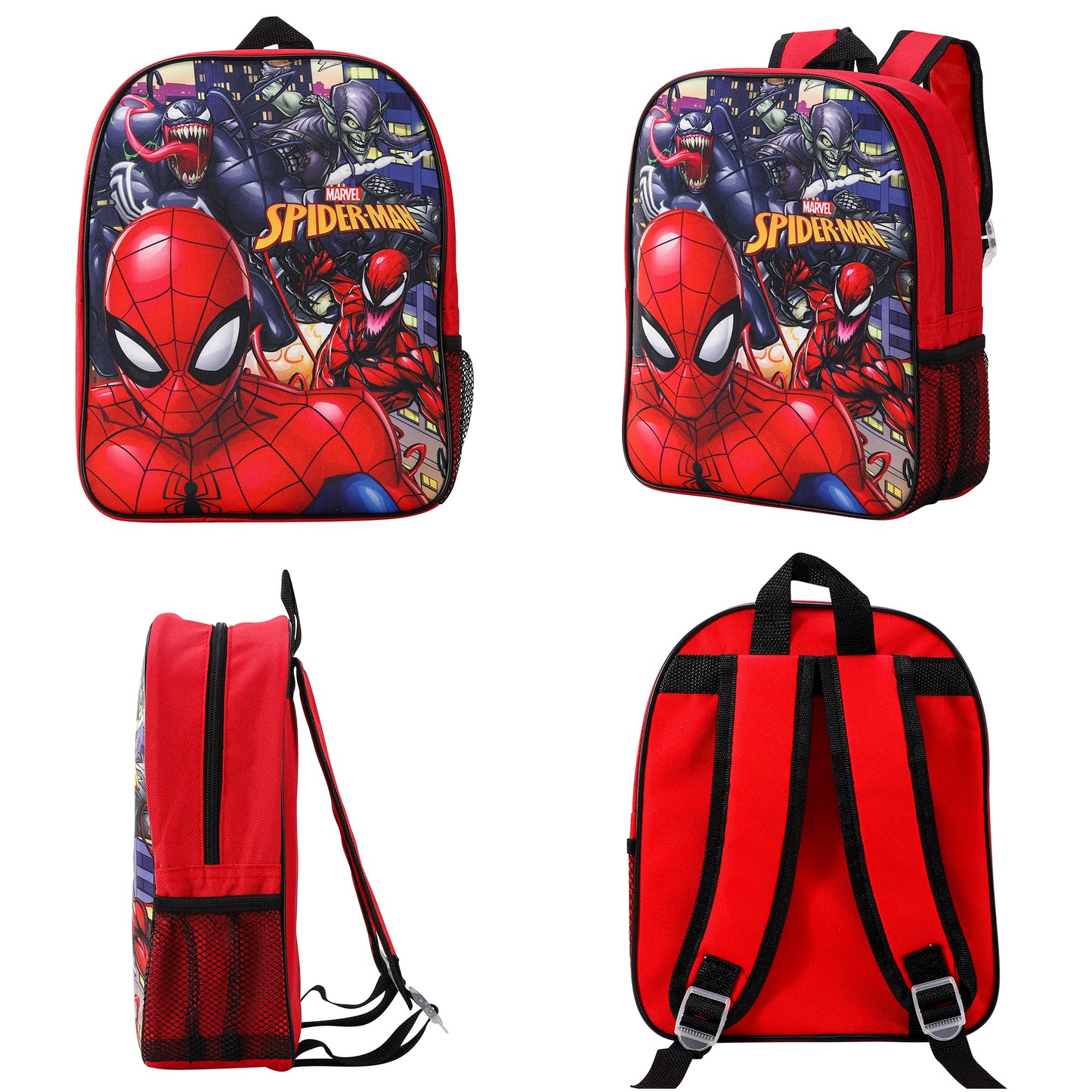 Marvel Spiderman Kids Childrens Backpack School Rucksack Travel Bag Boys Girls with side mesh pocket Boys Girls