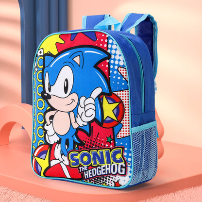 Sonic the Hedgehog Kids Childrens Backpack School Rucksack Travel Bag Boys Girls with side mesh pocket Boys Girls