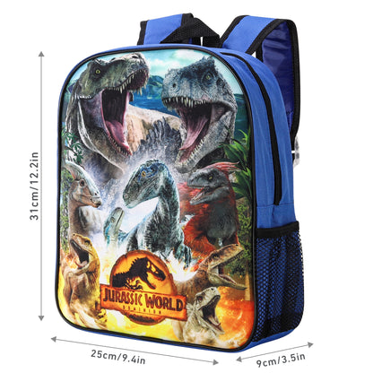 Jurassic World Kids Childrens Backpack School Rucksack Travel Bag Boys Girls with side mesh pocket Boys Girls