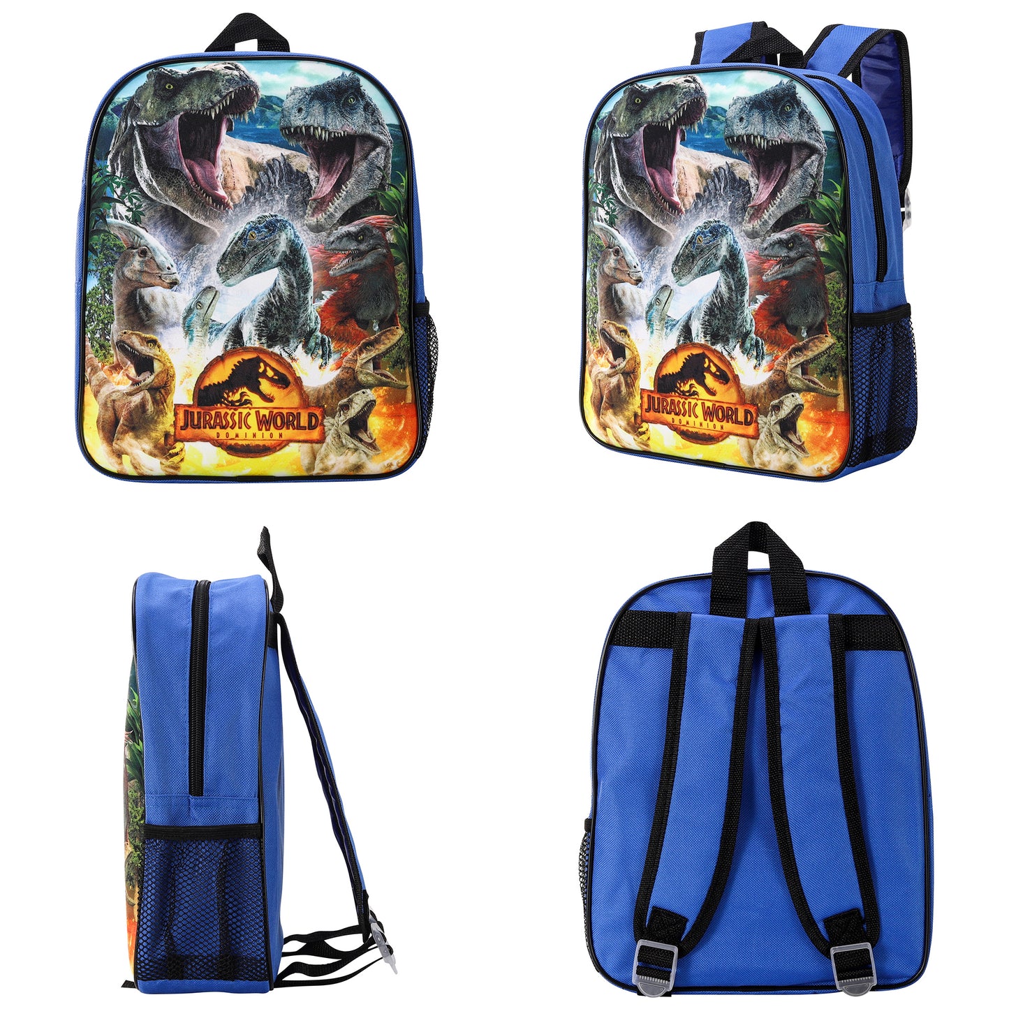 Jurassic World Kids Childrens Backpack School Rucksack Travel Bag Boys Girls with side mesh pocket Boys Girls