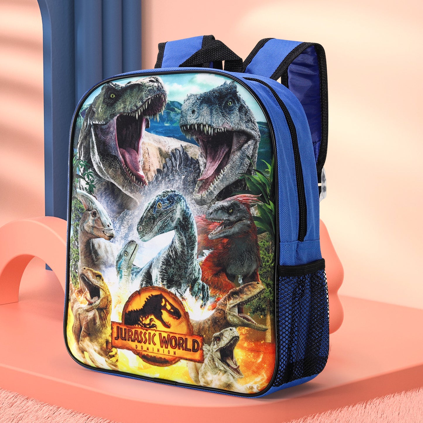 Jurassic World Kids Childrens Backpack School Rucksack Travel Bag Boys Girls with side mesh pocket Boys Girls
