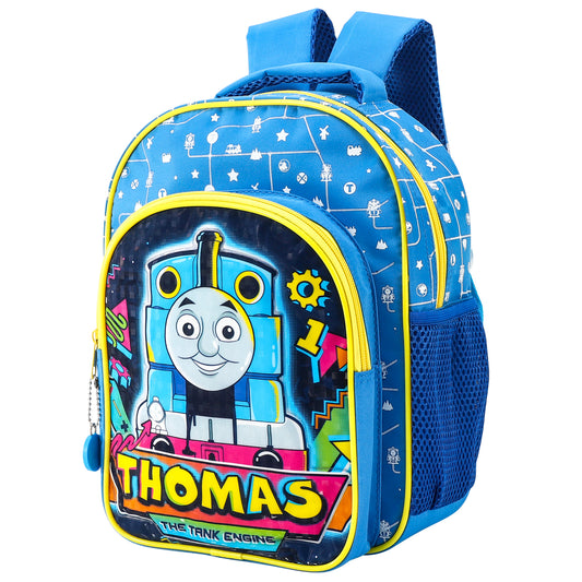 Thomas the Tank Engine Kids Childrens Premium Backpack School Rucksack Travel Bag with side mesh pockets and front zipped pocket, Multicolour