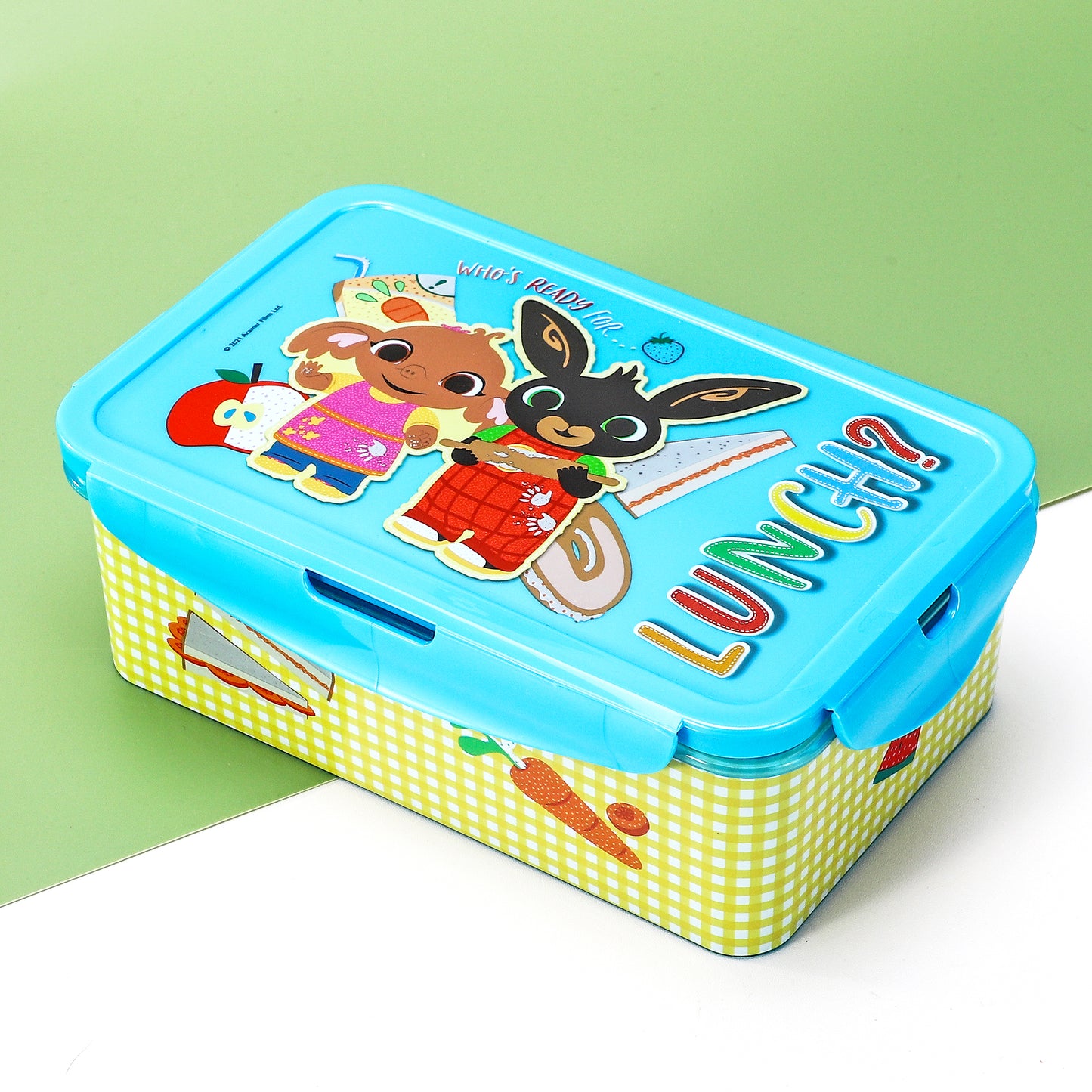 Bing Kids Rectangular Lunch Bento Food Box Container with Removable Compartments 1200ml Leak Proof, BPA Free