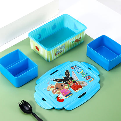 Bing Kids Rectangular Lunch Bento Food Box Container with Removable Compartments 1200ml Leak Proof, BPA Free