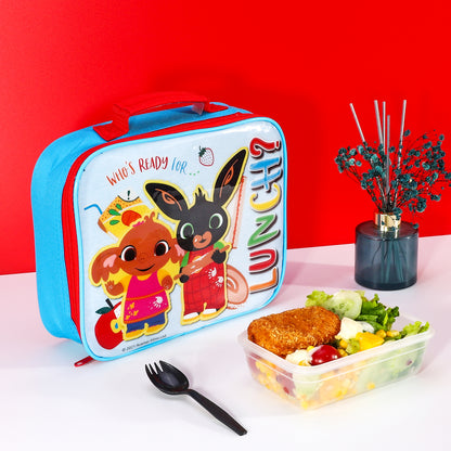 Bing Rectangular Insulated Lunch Box Bag for Boys and Girls, Perfect Size for Packing Hot or Cold Snacks for School and Travel, BPA Free