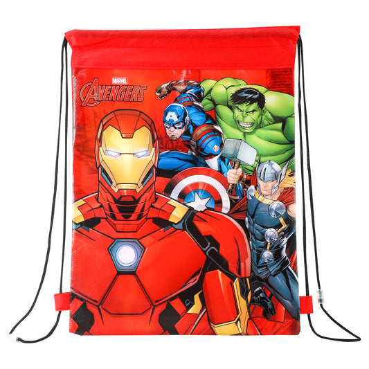 Avengers Kids Drawstring PE Swimming Football Sports Travel Gym School Bag Lightweight Multicolour