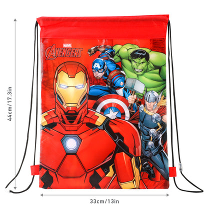 Avengers Kids Drawstring PE Swimming Football Sports Travel Gym School Bag Lightweight Multicolour