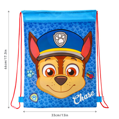 Paw Patrol Kids Drawstring PE Swimming Football Sports Travel Gym School Bag Lightweight Multicolour