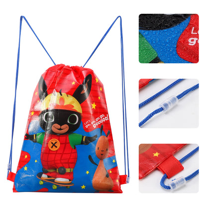 Bing Kids Drawstring PE Swimming Football Sports Travel Gym School Bag Lightweight Multicolour