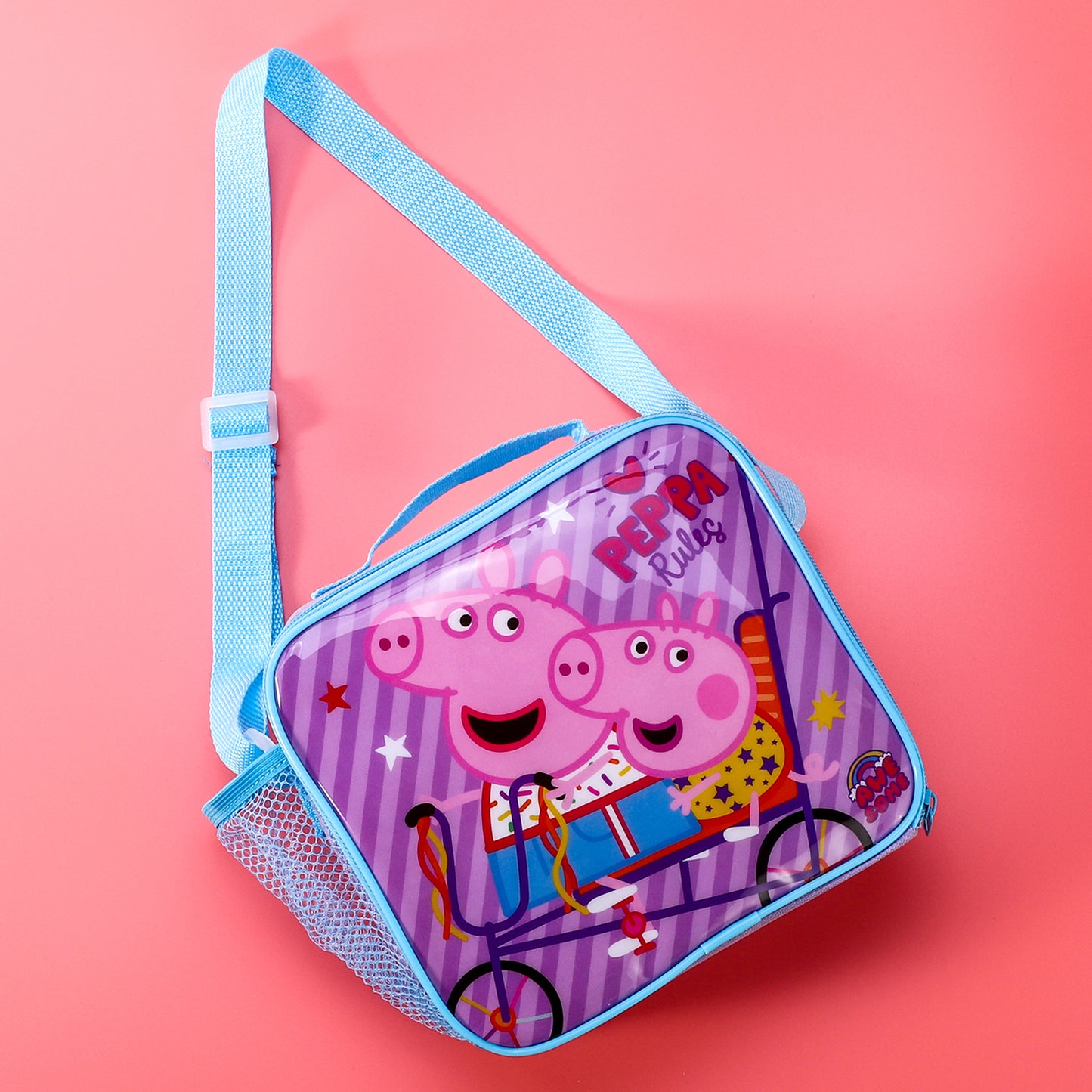 Peppa Pig Rectangular Insulated Lunch Box Bag for Boys and Girls, Perfect Size for Packing Hot or Cold Snacks for School and Travel, BPA Free