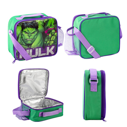 Hulk Rectangular Insulated Lunch Box Bag for Boys and Girls, Perfect Size for Packing Hot or Cold Snacks for School and Travel, BPA Free