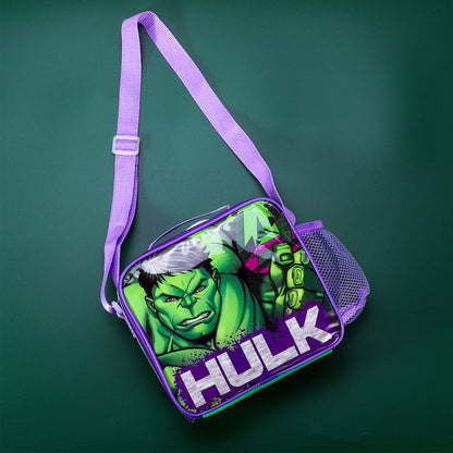 Hulk Rectangular Insulated Lunch Box Bag for Boys and Girls, Perfect Size for Packing Hot or Cold Snacks for School and Travel, BPA Free