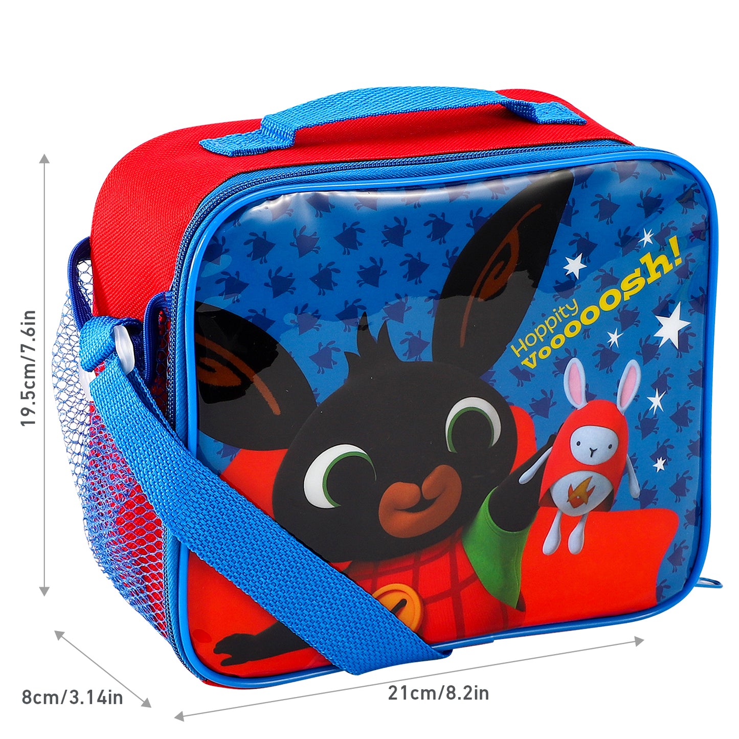 Bing Rectangular Insulated Lunch Box Bag for Boys and Girls, Perfect Size for Packing Hot or Cold Snacks for School and Travel, BPA Free