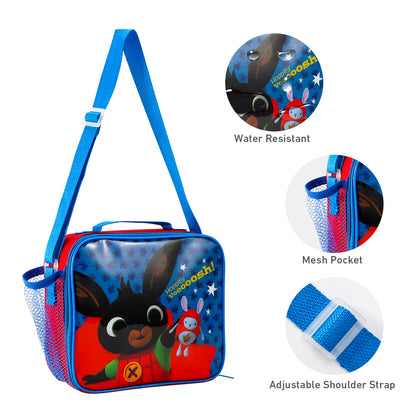 Bing Rectangular Insulated Lunch Box Bag for Boys and Girls, Perfect Size for Packing Hot or Cold Snacks for School and Travel, BPA Free