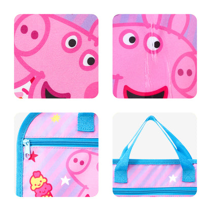 Peppa Pig Kids Childrens Zipped School Book Bag Primary Reading Bag Boys Girls