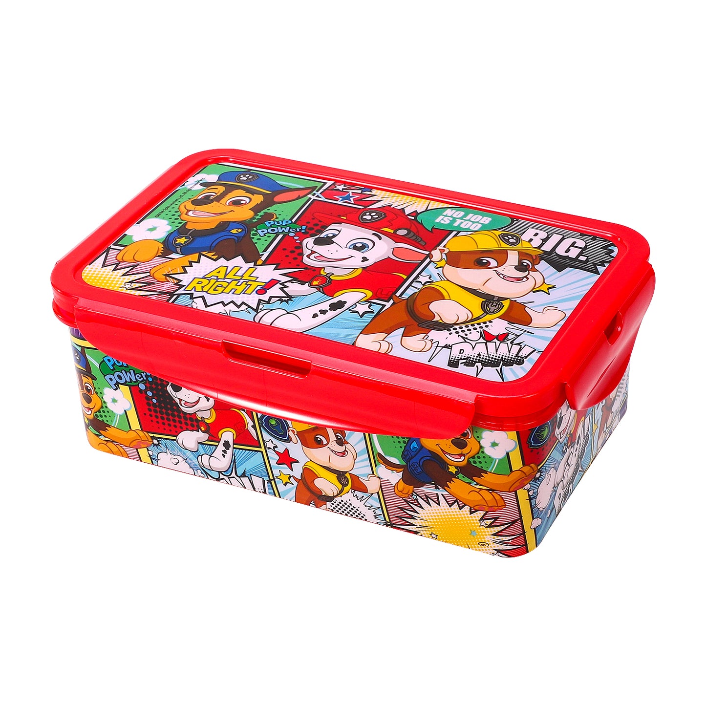 Paw Patrol Kids Rectangular Lunch Bento Food Box Container with Removable Compartments 1200ml Leak Proof, BPA Free