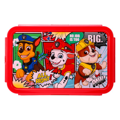 Paw Patrol Kids Rectangular Lunch Bento Food Box Container with Removable Compartments 1200ml Leak Proof, BPA Free