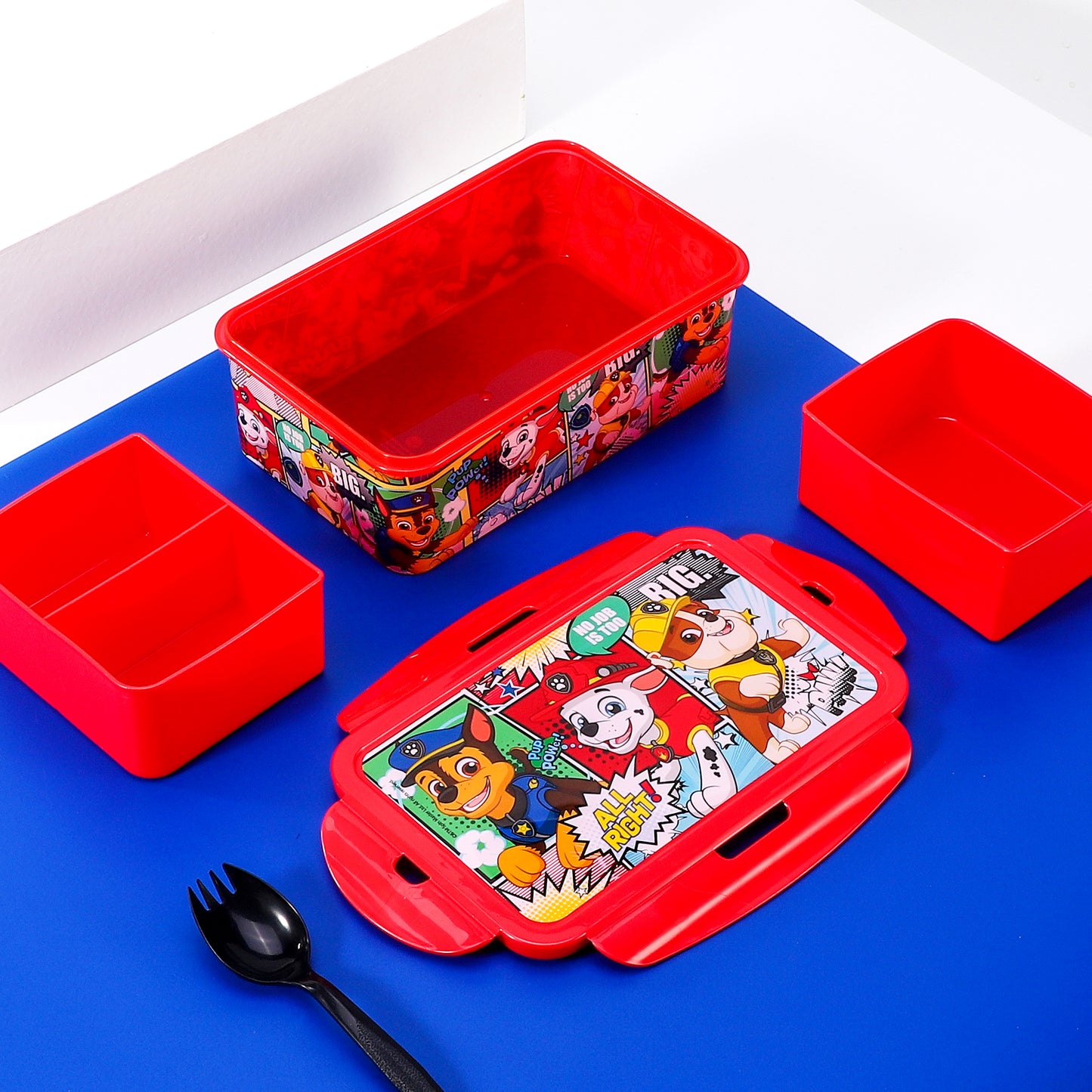 Paw Patrol Kids Rectangular Lunch Bento Food Box Container with Removable Compartments 1200ml Leak Proof, BPA Free