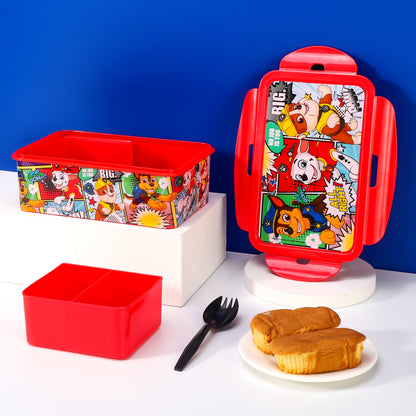 Paw Patrol Kids Rectangular Lunch Bento Food Box Container with Removable Compartments 1200ml Leak Proof, BPA Free