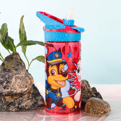 Paw Patrol 620ml Water Bottle for Kids, School Drinks Bottle Made of Durable Tritan, Bpa Free, Paw Patrol Comic