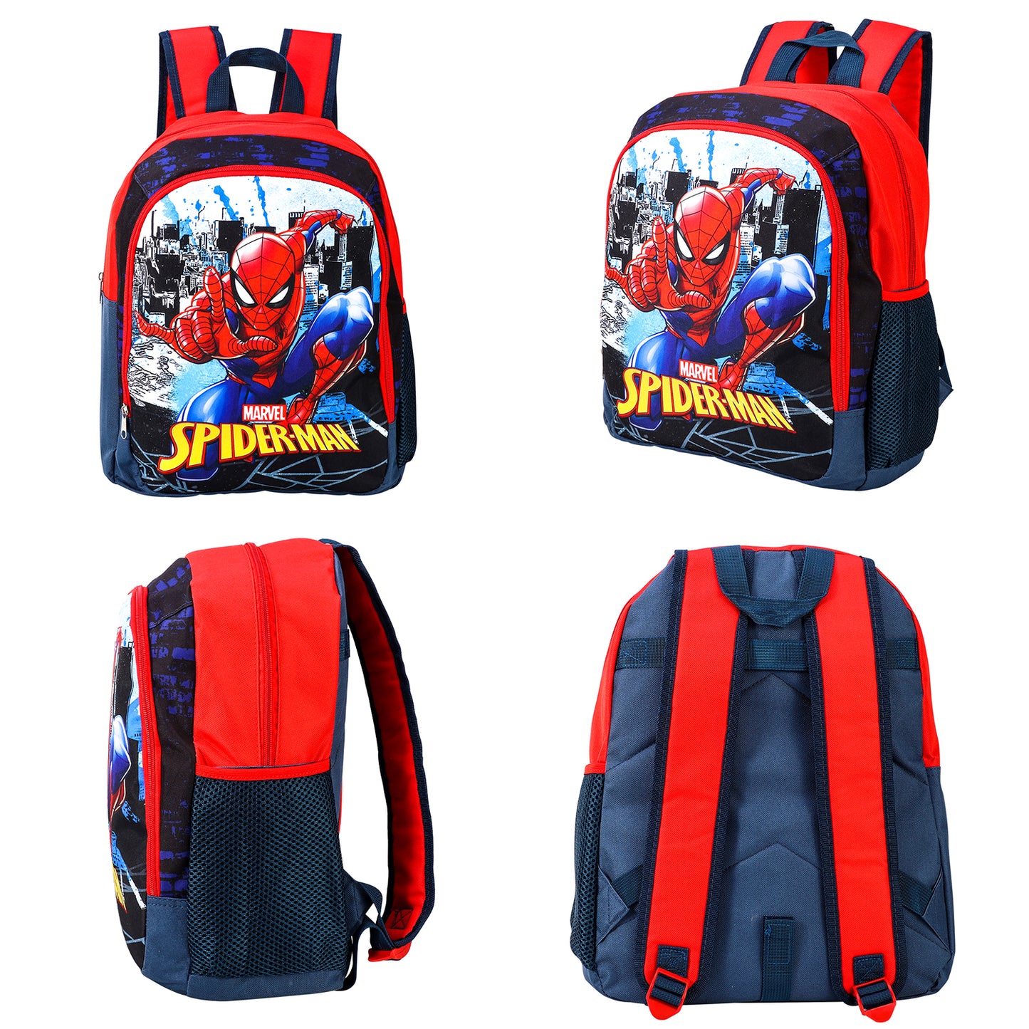 Unisex Kid's Spiderman Backpack Primary School Adaptable to Cart, Ergonomic Back and Adjustable Handles Material, Multicoloured, Normalh pocket Boys Girls