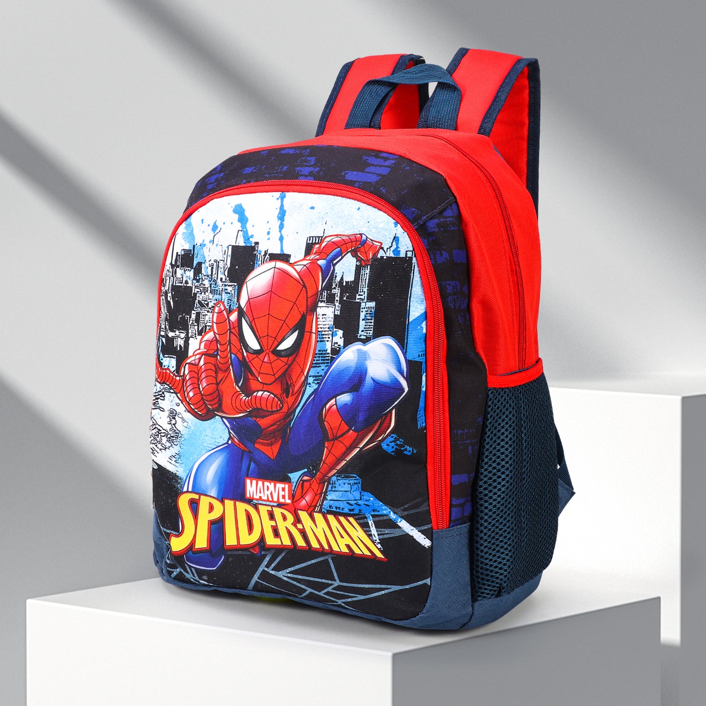 Unisex Kid's Spiderman Backpack Primary School Adaptable to Cart, Ergonomic Back and Adjustable Handles Material, Multicoloured, Normalh pocket Boys Girls