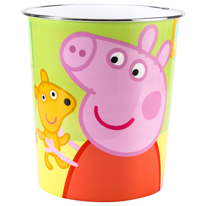 Peppa Pig Kids Childrens Waste Bucket Paper Bin Basket for Bedroom Study Desk Dustbin