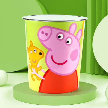 Peppa Pig Kids Childrens Waste Bucket Paper Bin Basket for Bedroom Study Desk Dustbin