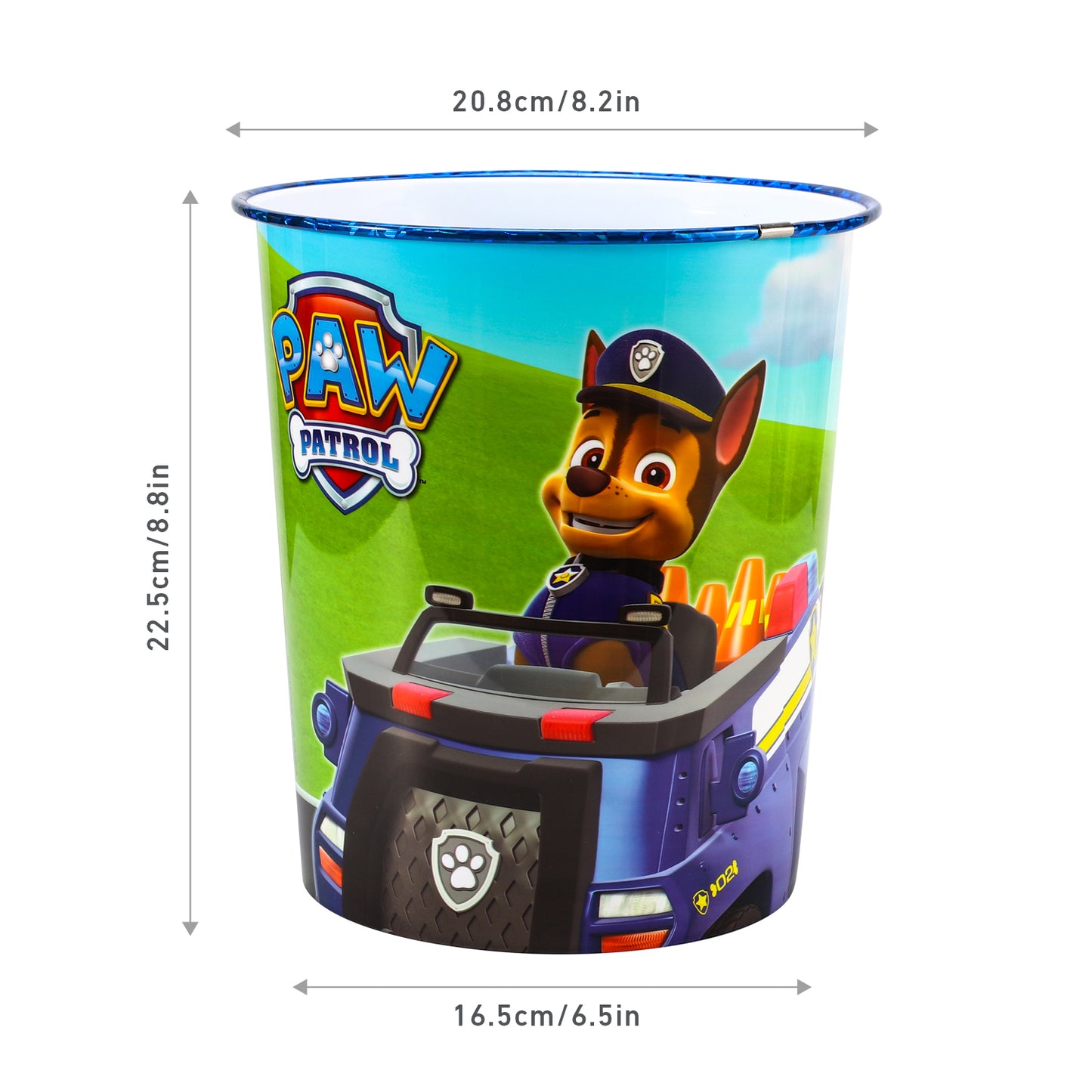 Paw Patrol Girl Kids Childrens Waste Bucket Paper Bin Basket for Bedroom Study Desk Dustbin