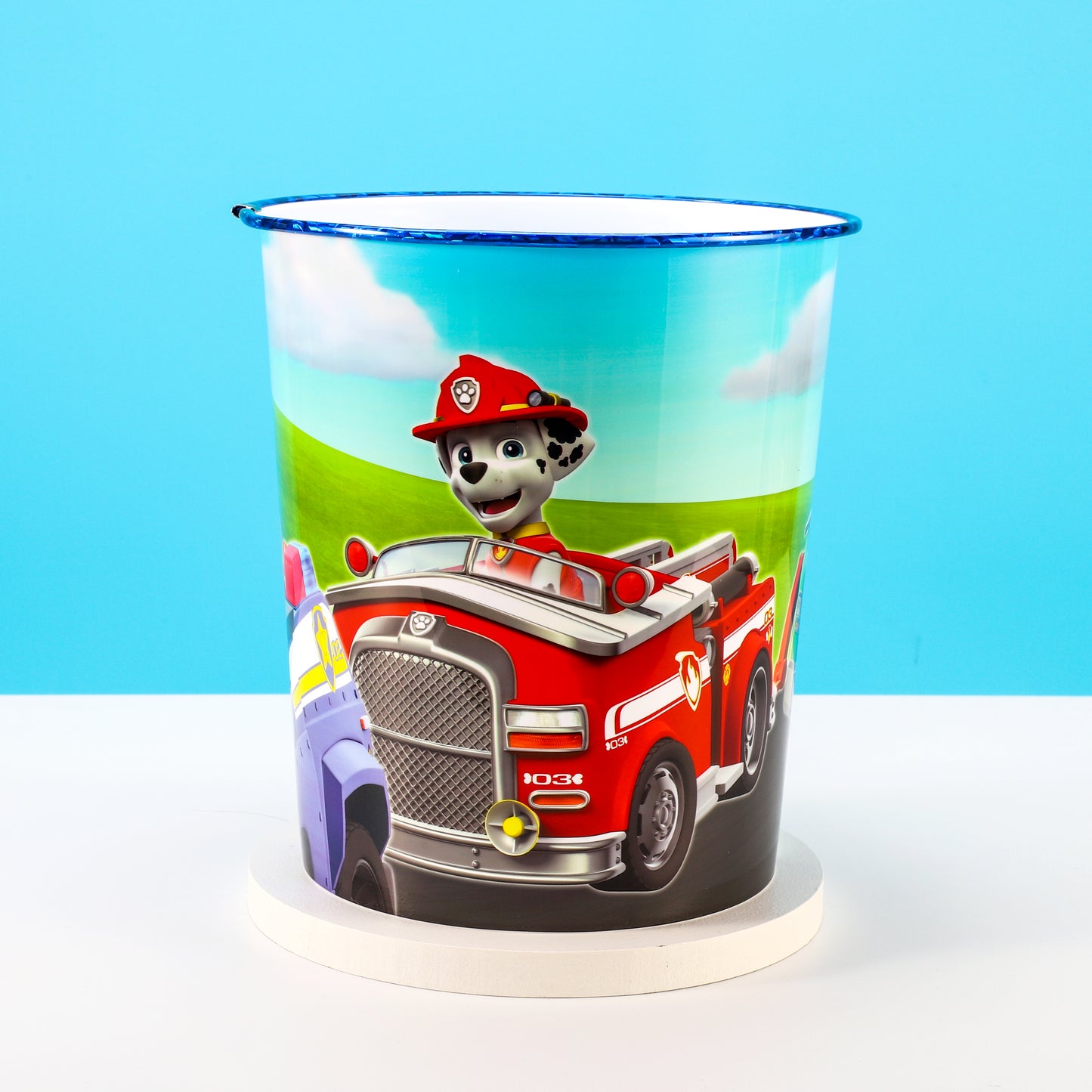 Paw Patrol Girl Kids Childrens Waste Bucket Paper Bin Basket for Bedroom Study Desk Dustbin