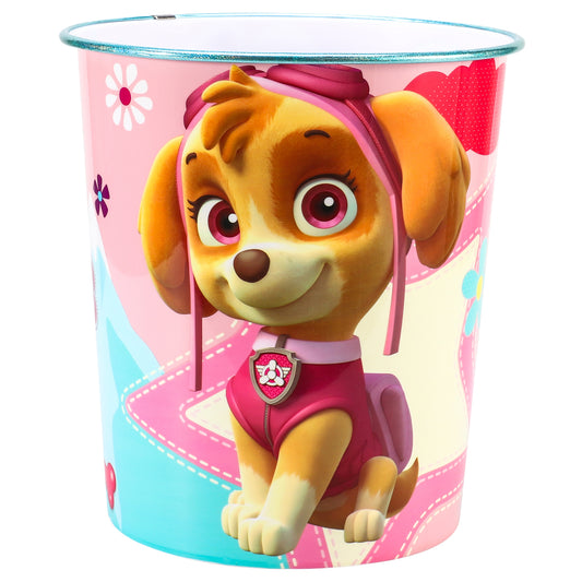 Paw Patrol Girl Kids Childrens Waste Bucket Paper Bin Basket for Bedroom Study Desk Dustbin