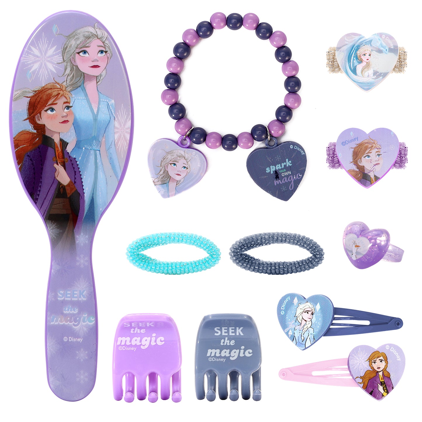 Frozen 11pcs Girls Kids Hair Accessories Clips Comb Bands and Beauty Set