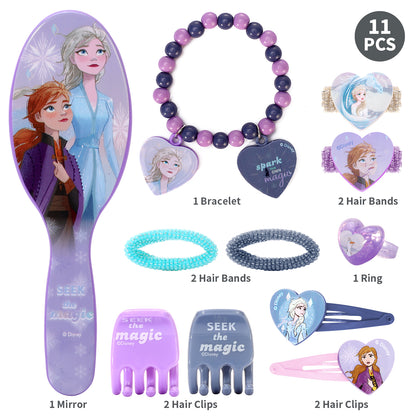 Frozen 11pcs Girls Kids Hair Accessories Clips Comb Bands and Beauty Set