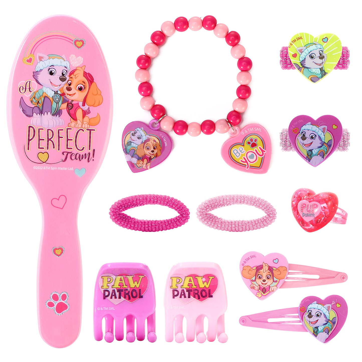 Paw Patrol 11pcs Girls Kids Hair Accessories Clips Comb Bands and Beauty Set