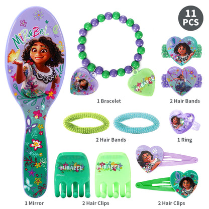 Disney Encanto Girl 11pcs Girls Kids Hair Accessories Clips Comb Bands and Beauty Set