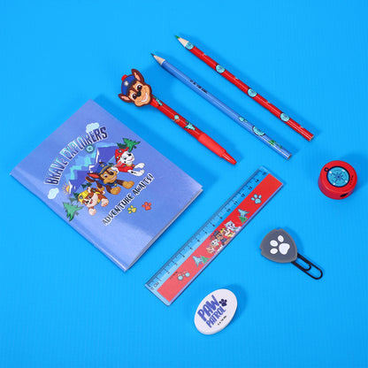 Paw Patrol 9pcs Transparent Filled Pencil Case Stationery Set Waterproof Boys Girls Kids Children School Travel Exam