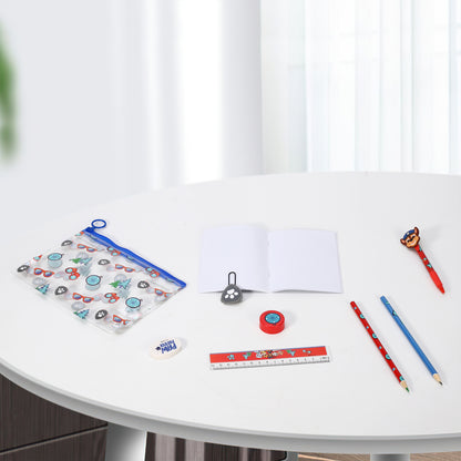 Paw Patrol 9pcs Transparent Filled Pencil Case Stationery Set Waterproof Boys Girls Kids Children School Travel Exam