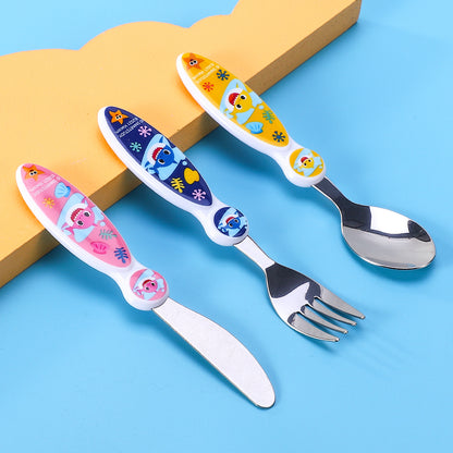 Baby Shark Children's Kids 3pcs Cutlery Set - Knife/Fork/Spoon