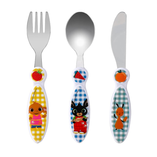 Bing Children's Kids 3pcs Cutlery Set - Knife/Fork/Spoon