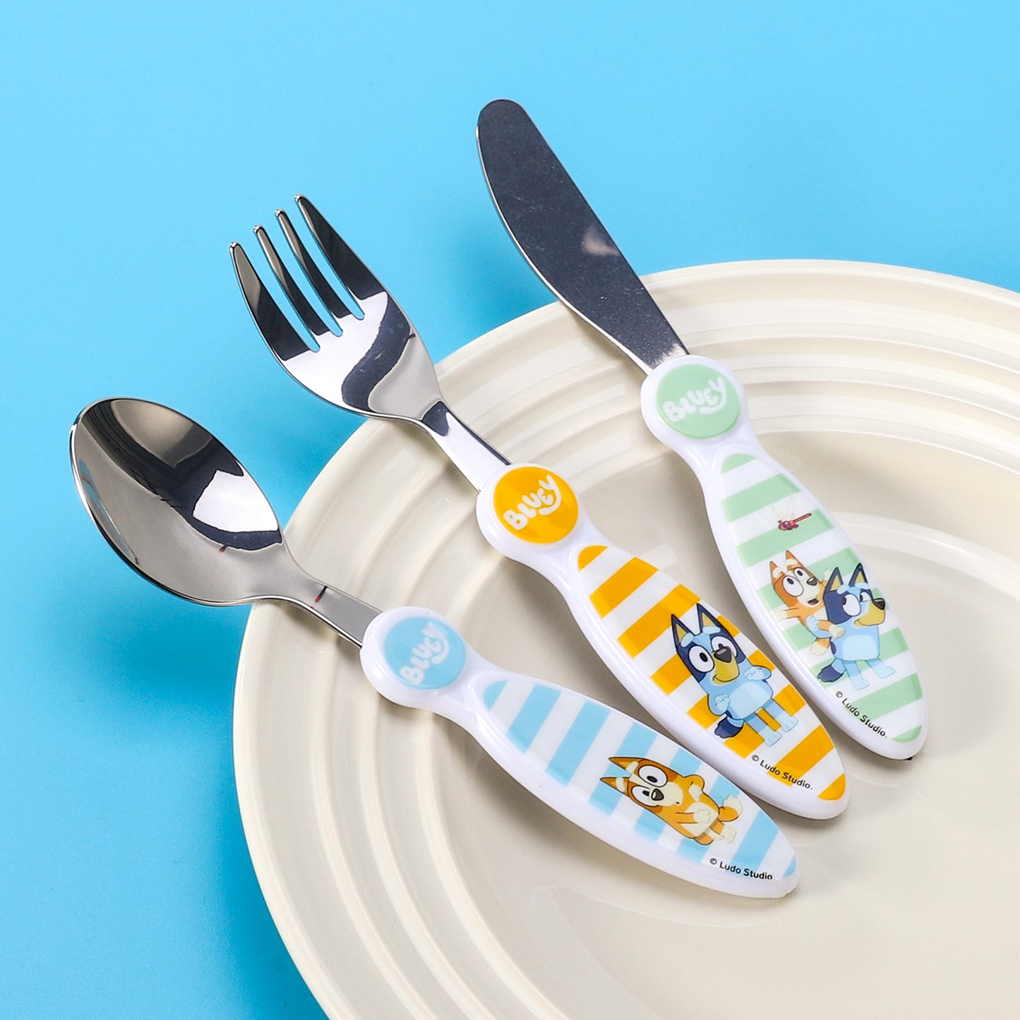 Bluey Children's Kids 3pcs Cutlery Set - Knife/Fork/Spoon