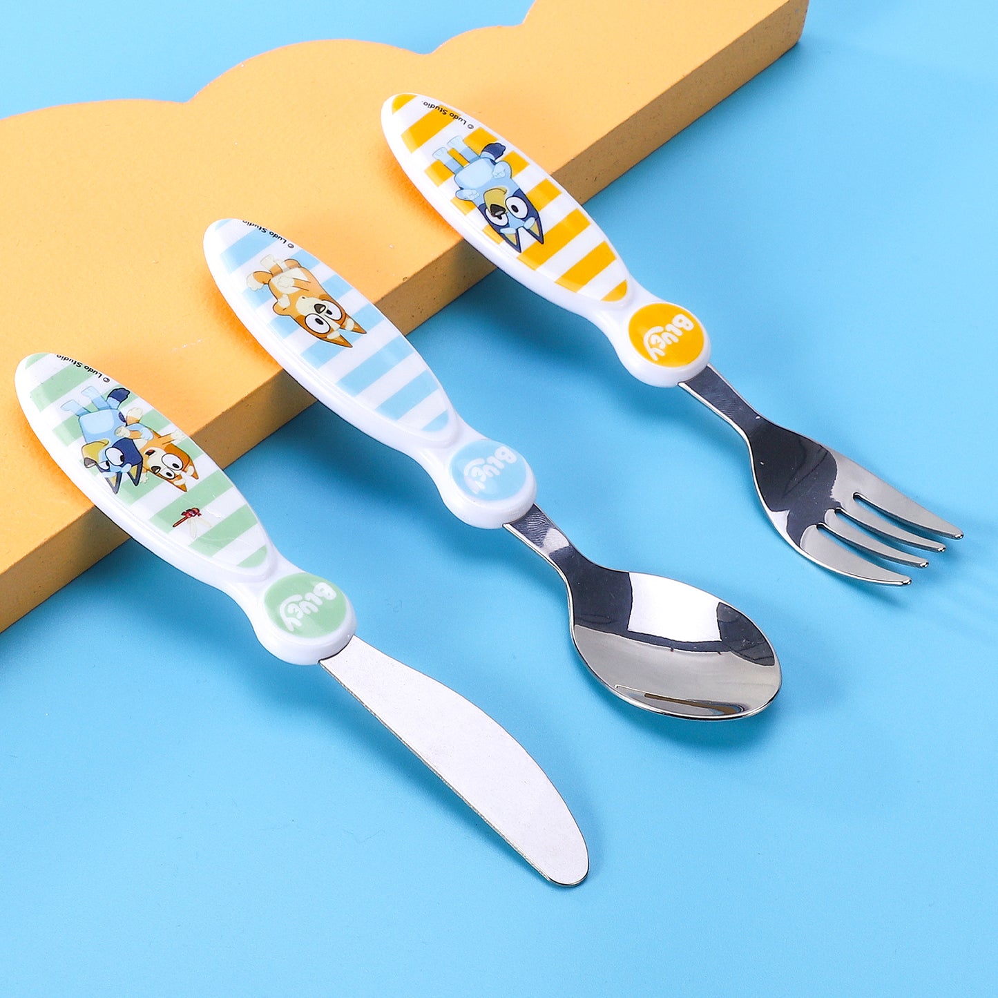 Bluey Children's Kids 3pcs Cutlery Set - Knife/Fork/Spoon